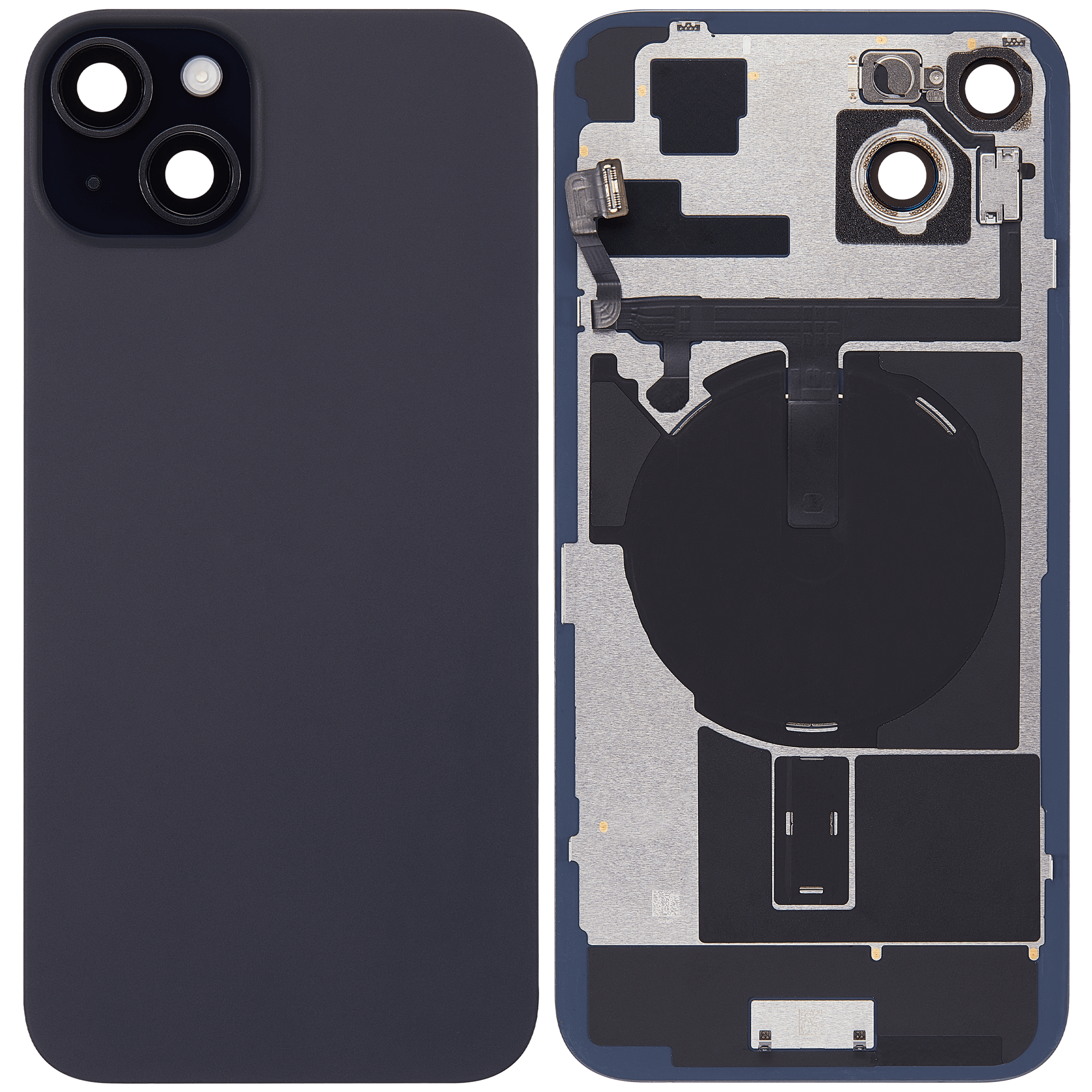 Back Glass + W/Small Component Pre-installed for iPhone 15 Plus (Black)