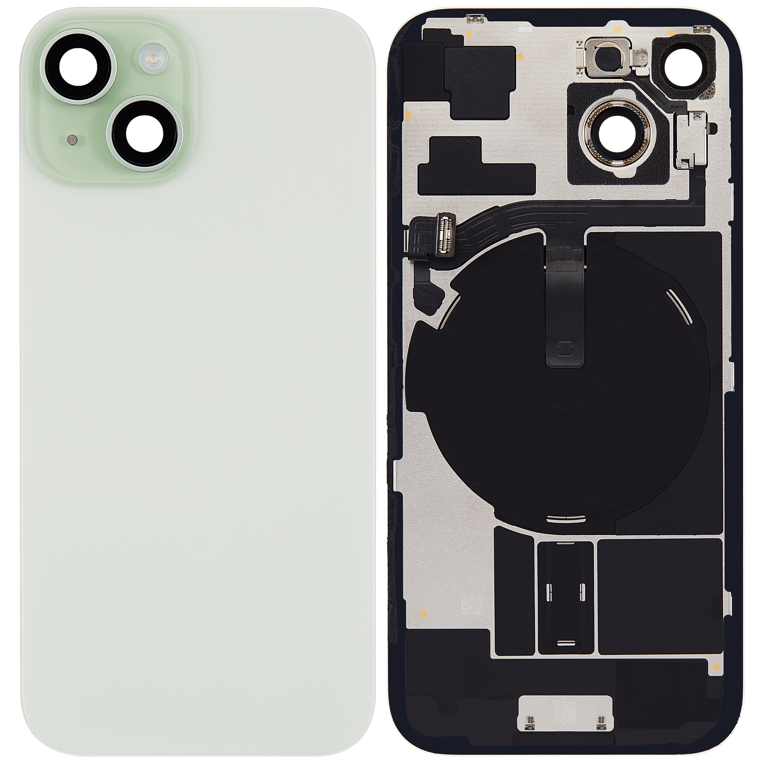 Back Glass + W/Small Component Pre-installed for iPhone 15 Plus (Green)