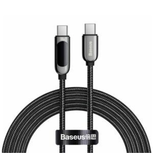 Baseus Display Fast Charging Data Cable Type-C to Type-C 100W 2m - Black (CATSK-C01)