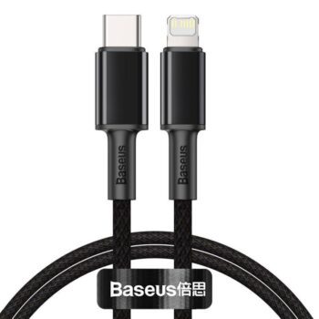 Baseus High Density Braided Fast Charging Data Cable Type-C to iP PD 20W 1m - Black (CATLGD-01)